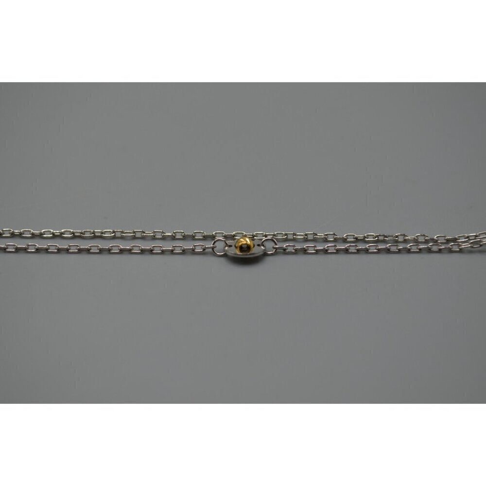 Athomie Gold Spinning Bead Pendant Sterling Silver 925 DB Italy 6.75g 20" Chain - Picture 5 of 10